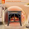 Edendirect 23.46'' Freestanding Electric Fireplace Heater, Adjustable Brightness, Overheating Safe Design, Grey S230B-GREY - alternate 6